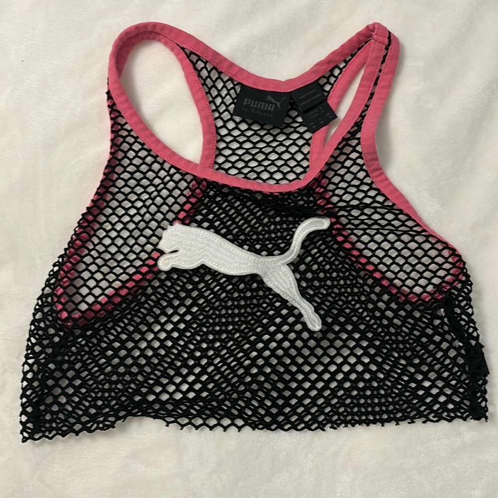 Puma by Rihanna XS netted festival crop top